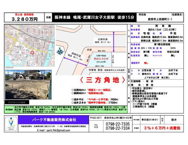 パークライフ上田西町の区画図