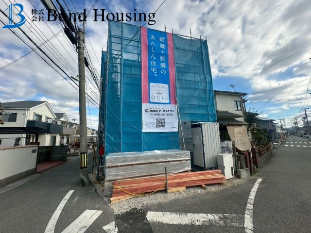 西明石駅徒歩圏　北西角地　西明石町第4　新築戸建の前面道路含む現地写真