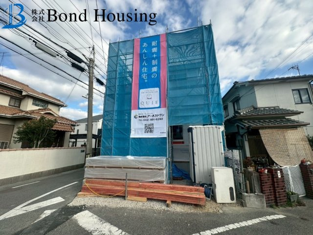 西明石駅徒歩圏　北西角地　西明石町第4　新築戸建の前面道路含む現地写真