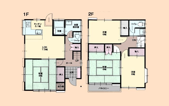 【間取り】 | 加須市不動岡3丁目　中古戸建
