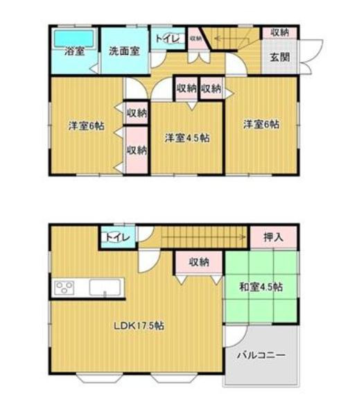 守谷市松ケ丘３丁目　中古戸建の間取り