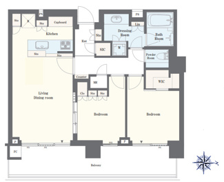 【間取り】 | ＨＡＲＵＭＩ　ＦＬＡＧ　ＰＡＲＫ　ＶＩＬＬＡＧＥ　Ｔ棟