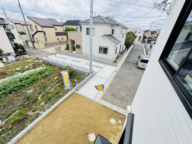 松戸市松飛台新築戸建（松飛台18期）の展望|バルコニーより南側眺望・南側庭スペースにつき日当たり良好！
