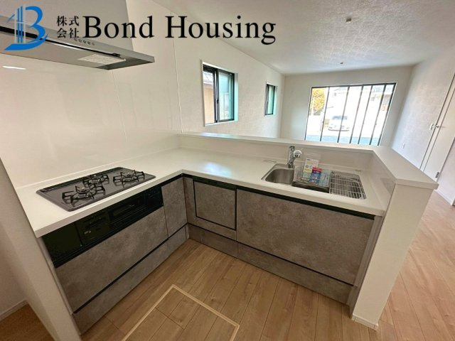 LDK21帖以上確保　上級グレード建売　竹の台1期全3棟　1号棟のキッチン