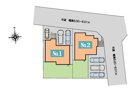 羽生市南羽生1丁目　新築一戸建て　02　アイタウンの区画図|全２棟