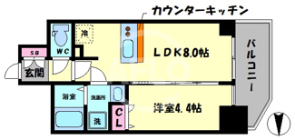 【間取り】 | プレサンス北浜オリジン | プレサンス北浜オリジン　間取り