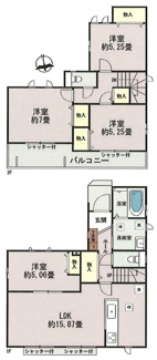【間取り】 | 【仲介手数料無料！！】府中市日新町3丁目　新築戸建て（全9棟）H号棟　5490万円