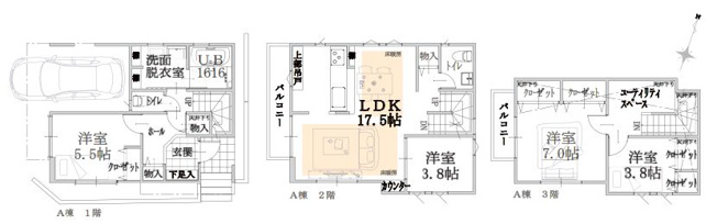 【参考プラン】 | 板橋区中台１丁目　建築条件付売地　A区画 | 4LDK・建物面積112.19ｍ2・建物価格2600万