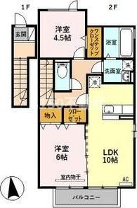 ルーエ岐南　Aの間取り