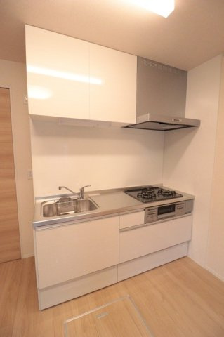 ガーデニアのキッチン|コンパクトなキッチンで掃除もラクラク