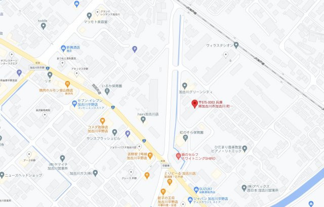 加古川グリーンシティB棟　　2階の地図|JR「加古川駅」まで徒歩約13分ですので、通勤、通学に便利な立地です。