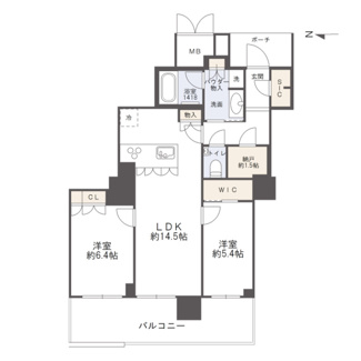 【間取り】 | MJR堺筋本町タワー | 【間取り】オーナーチェンジ物件です！アウトポールにつき、居住空間が広々！