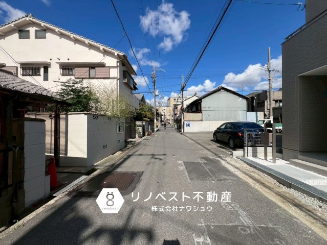 東大阪市永和３丁目の前面道路含む現地写真|前面道路も広々としているので駐車も楽々です♪