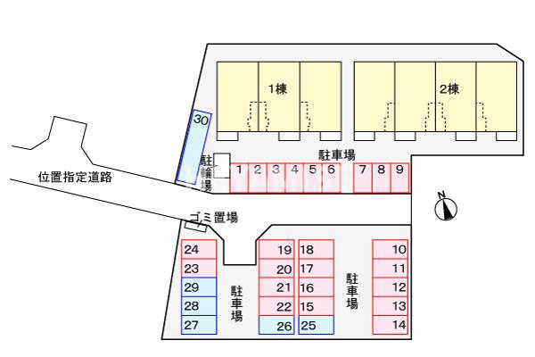 エアリーヒルズ弐番館の区画図