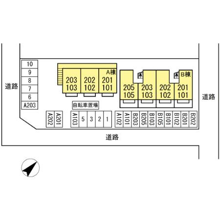 ファミールＳＡＩＴＯ　Ｂの区画図
