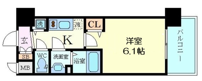 【間取り】 | プレサンス南森町駅前