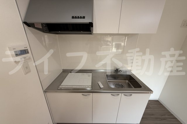 アート徳庵のキッチン|コンパクトなキッチンで掃除もラクラク