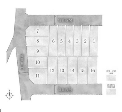 【区画図】 | 桂坤町 新築一戸建 | 全16区画