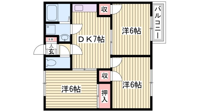 エスポワールドミールＡの間取り