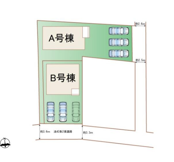 ハートフルタウン中一の沢町1丁目157番　新築一戸建ての区画図
