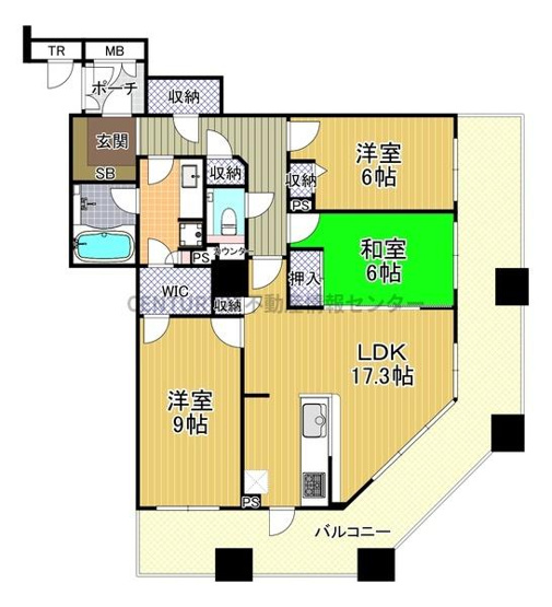 【間取り】 | キングスクエアランドレックスＣ棟