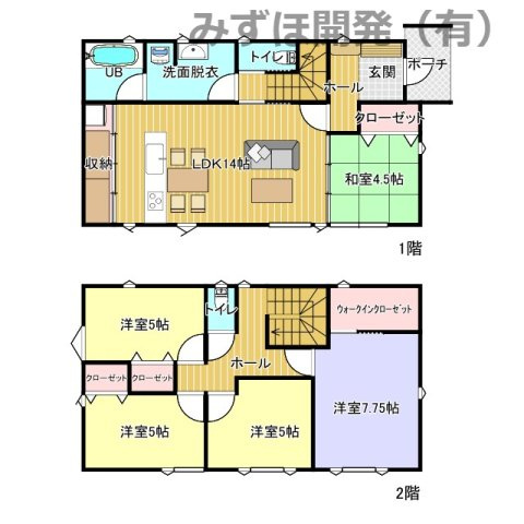 村山市楯岡鶴ヶ町1丁目6-37北棟の間取り