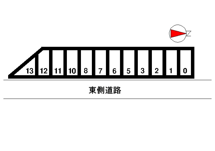 田村ガレージの区画図