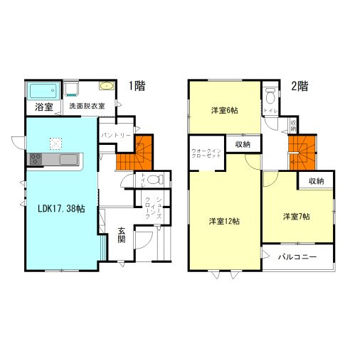 【間取り】 | フォーセール高崎市第2倉賀野町ー② | 3LDKののびのび間取り！
シューズインクロークやパントリー収納付き！