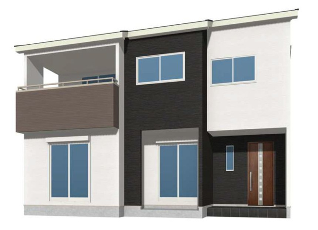 【外観パース】 | フォーセール高崎市第2倉賀野町ー① | （完成予想図）倉賀野小学校まで徒歩7分♪
JR倉賀野駅まで徒歩7分と駅の利用も便利！
