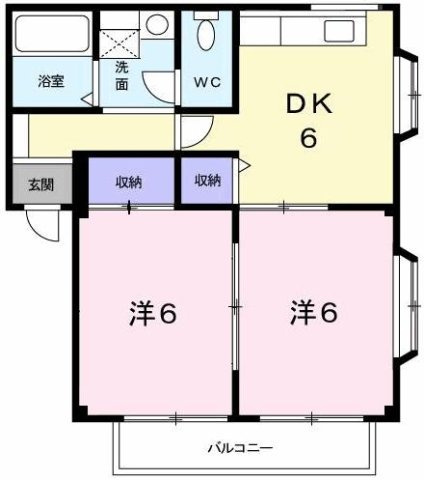 クレールハイムＢの間取り
