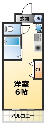 ユニテソリステ津門川の間取り