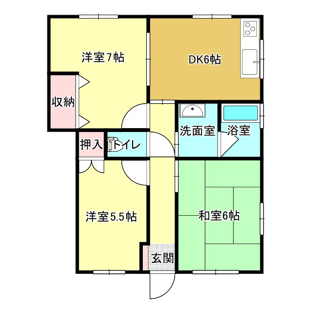 マイライフ東長浜Cの間取り
