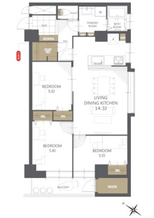 【間取り】ウィスタリアマンション板橋志村 