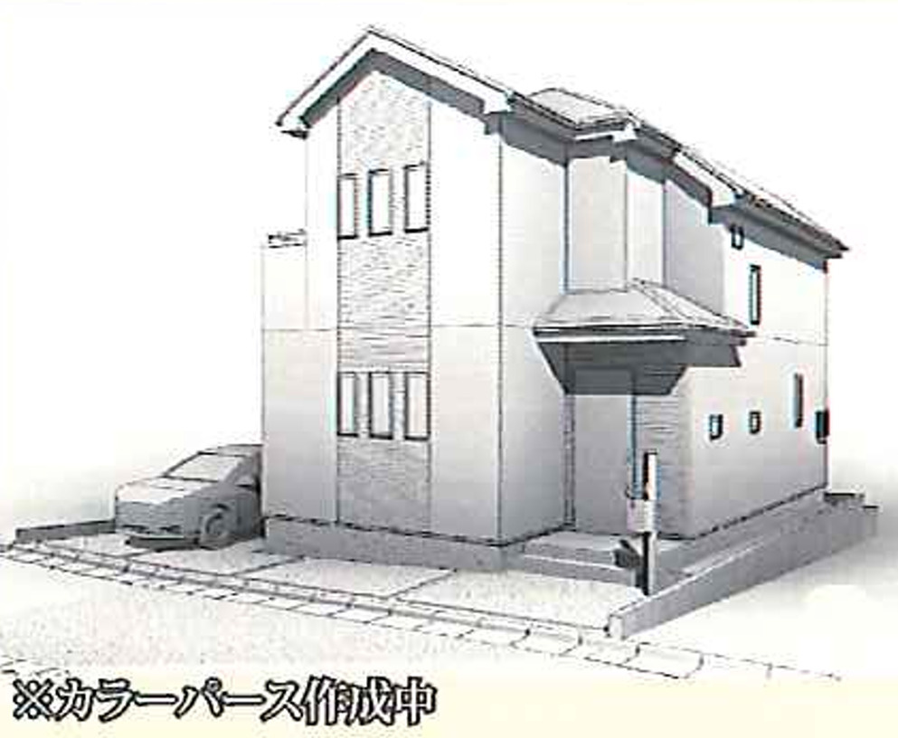 新築/朝霞市宮戸３丁目の外観パース|カラーパース作成中、完成後のイメージパースです