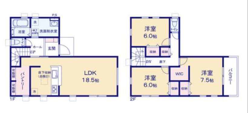 LiveleGarden.S宇都宮細谷第7の間取り|南向きで陽当たりの良い間取りです