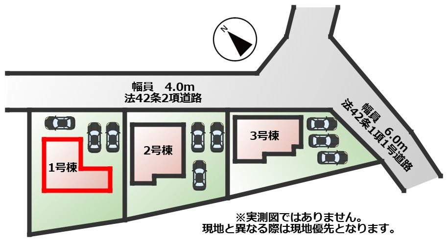LiveleGarden.S宇都宮細谷第7の区画図|【全3棟】各号棟の詳細については、お気軽にお問い合わせください♪