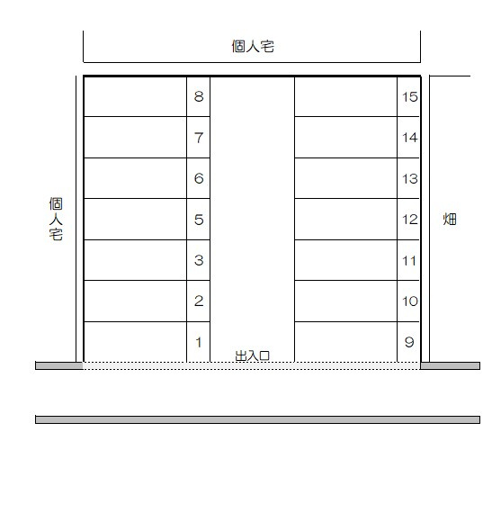 岩﨑パーキングの区画図