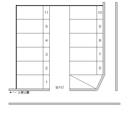 川田パーキングの区画図