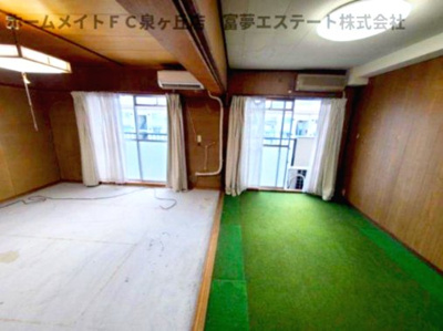 【洋室】 | 泉北宮山台団地4棟 | 右：洋室　左：和室（畳搬入前）