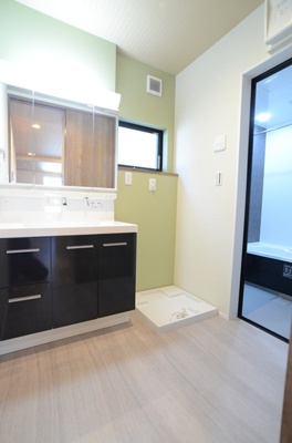 【洗面所】 | 座間市ひばりが丘1丁目　新築戸建て　全2棟【仲介手数料無料】