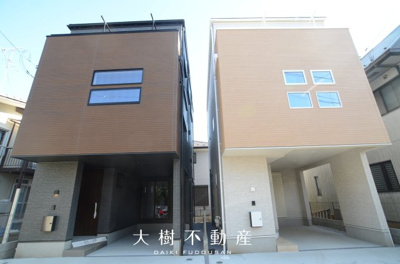 【外観】 | 座間市ひばりが丘1丁目　新築戸建て　全2棟【仲介手数料無料】 | 海老名市を中心に地域密着で営業♪不動産のことなら「大樹不動産」へ
