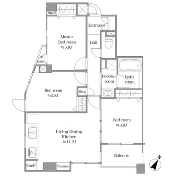 【間取り】 | スカーラ品川戸越スカイタワー