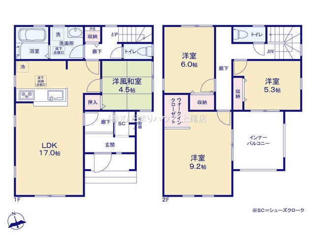 鴻巣市鴻巣第2　新築戸建　リーブルガーデン01の間取り