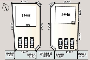 【区画図】 | Cradle garden上里町大御堂第4　【平屋】新築住宅