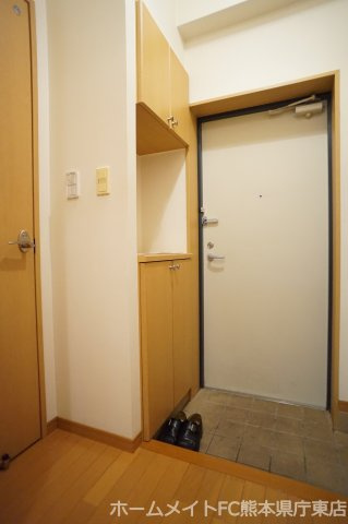 熊本市南区出仲間８丁目の賃貸マンションの玄関