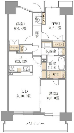ヒルズ用賀TOKYO U CITYの間取り