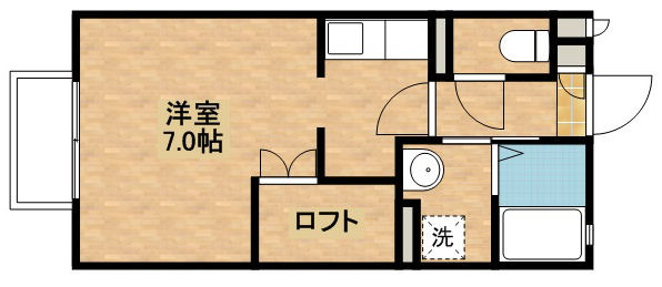 【間取り】 | 東栄ハイツ　B