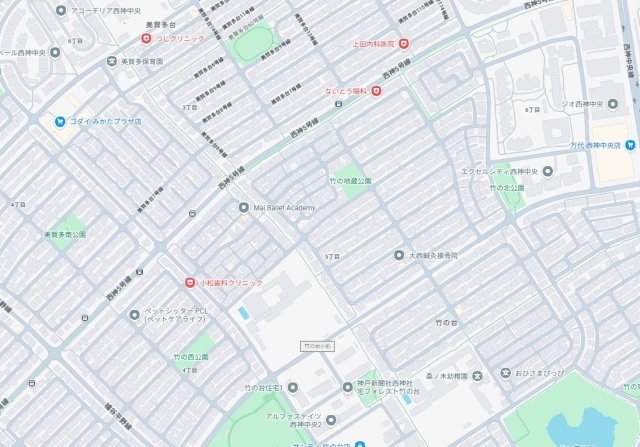 神戸市西区竹の台　第1期　新築一戸建ての地図