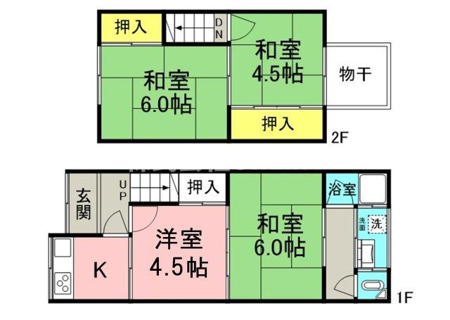 大原貸家の間取り
