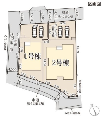 糸島市加布里第八の区画図
